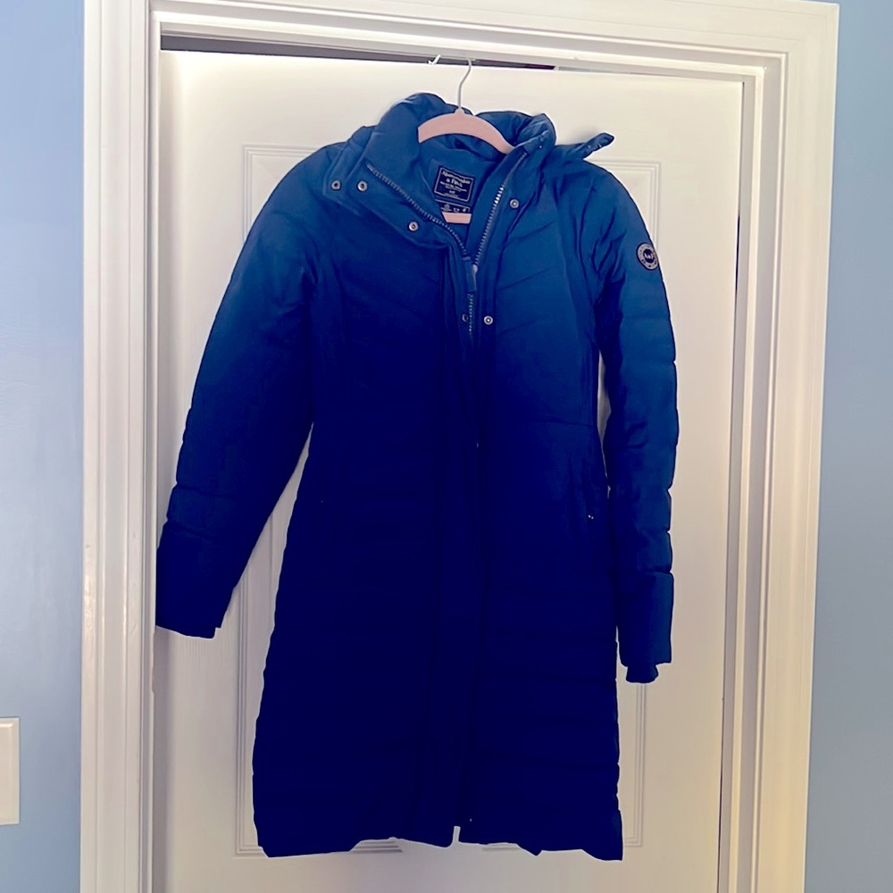 Abercrombie- Royal blue, XXS puffer jacket.